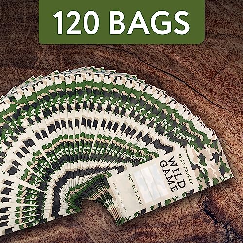 IMPRESA Freezer Bags for Meat - 1 lb Capacity, 120 Pack, Army Green Polyethylene - Storage Bags, Tear-Resistant, Waterproof Meat Packing - Image 4