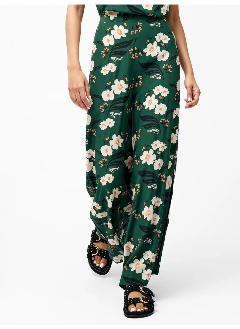 فرنش كونكشن Rhian Eco Printed Wide Leg Trousers