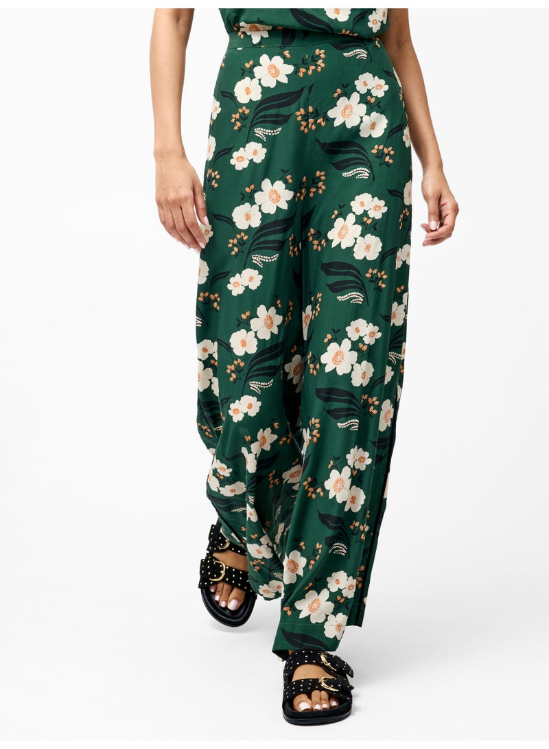 French Connection Rhian Eco Printed Wide Leg Trousers  - Image 1