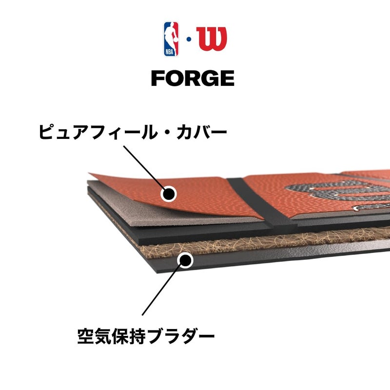 WILSON NBA Forge Series Indoor/Outdoor Basketball - Forge, Brown, Size 7 - 29.5" - Image 3