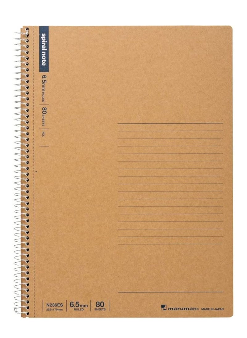 Maruman 80-Sheet Ruled Spiral Notebook B5 Size - Image 1