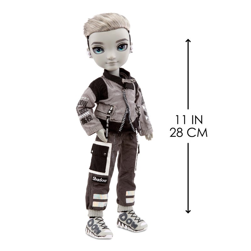 Rainbow High Shadow Series 1 Ash Silverstone- Greyscale Boy Fashion Doll. 2 Silver Designer Outfits to Mix & Match with Accessories, Great Gift, Multicolor, 583578EUC - Image 3