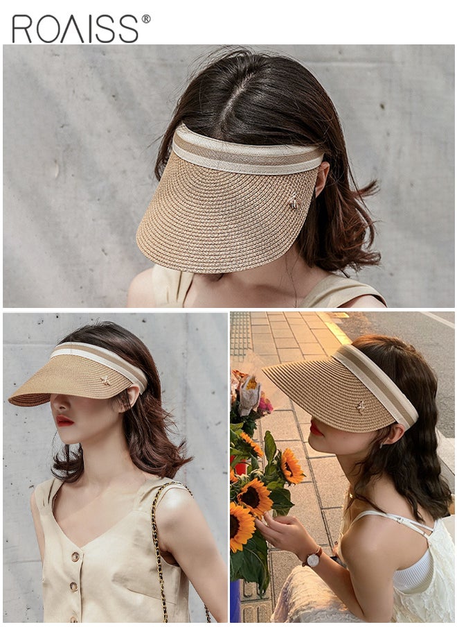 2 Pcs Empty Top Beach Straw Hat for Women Lady's Portable Beach Visor Bee Decor Sun Hat Casual Golf Beach Cap Outdoor Hat Garden Fishing Hiking - pzsku/ZE19AEB006521D0820ACEZ/45/_/1711443441/306a00ec-61e8-4fcd-906d-88808463a767