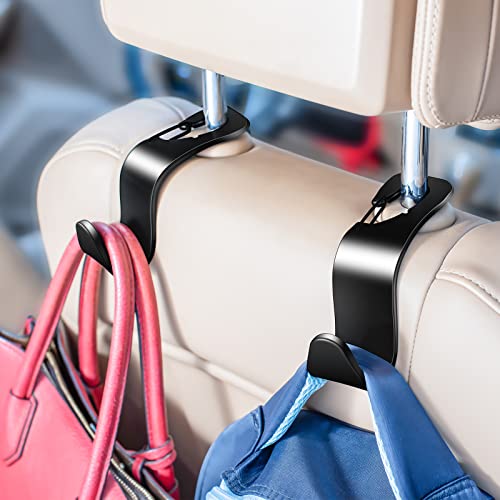 EldHus 4 Pack Car Back Seat Headrest Hook Hanger for Purse Grocery Bag Handbag Hat - Image 5