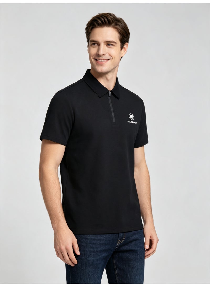 Mammut Men's and women's short-sleeved Polo shirts with half-open zippers and lapels - Image 2