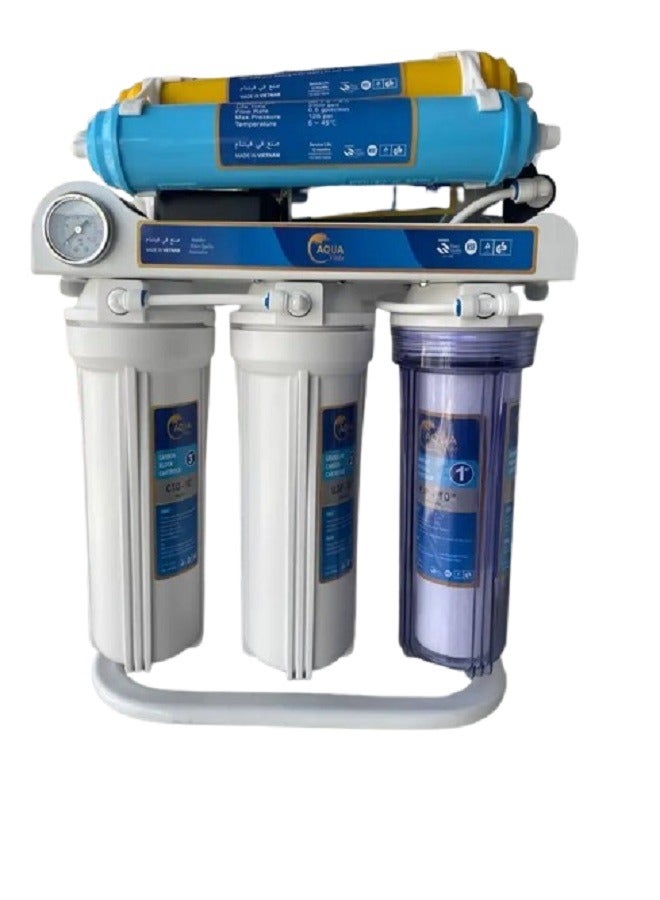 أكوا فلتر جهاز تحلية 7 مراحل  18.75 لتر فتنامي قاعدة + ساعة ضغط ( بدون تركيب ) - Image 1