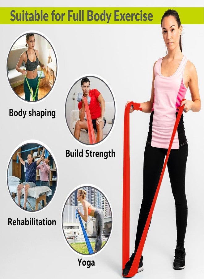 GISCO Resistance Bands for Workout (Light Red) | Pilates & Exercise Bands for Women and Men | Latex Thera Bands for Home Gym, Stretching, Yoga, Fitness & Strength Training - Image 3