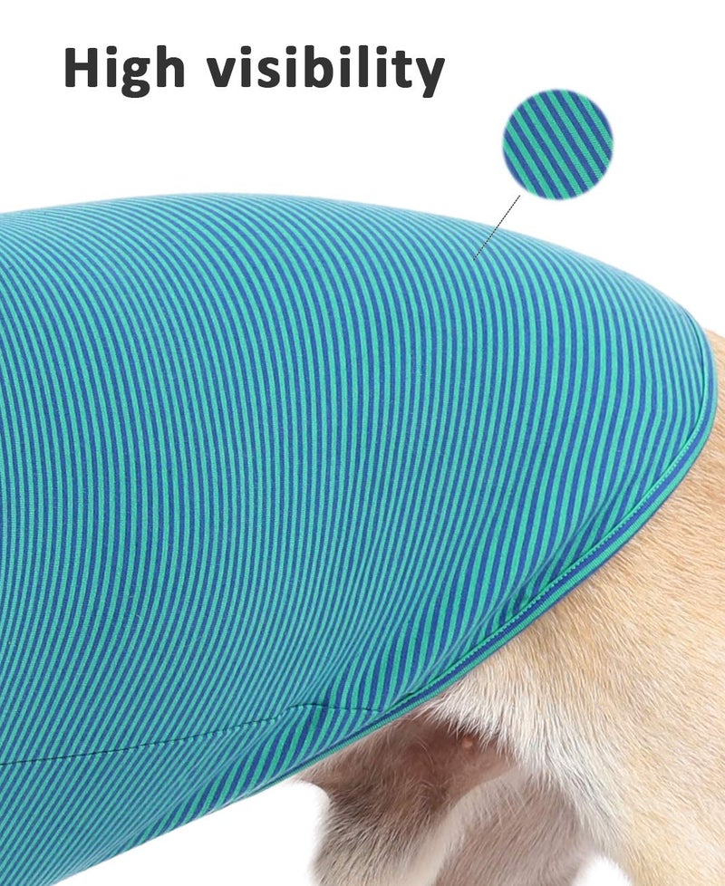 WEONE Dog Summer T-Shirts Striped Cotton Vest,Pet Breathable Soft Basic Clothes for Small Medium Larg Boy Girl Dogs,M - Image 4