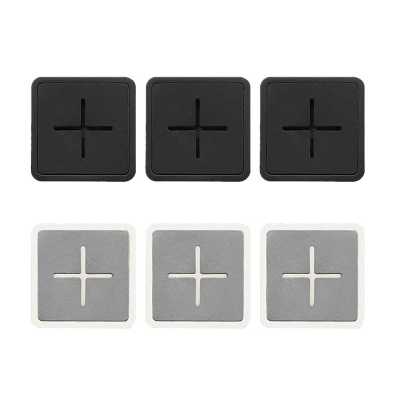 6 Pcs Adhesive Wall Hooks For Towels Tea Towel Clips Wall Mounted Kitchen Bathroom Storage Hooks Gray Black - Image 2