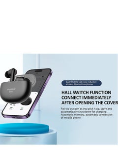 Faster E22 Wireless Earbuds with Environmental Noise Cancellation (ENC) - 35 Hours Playtime with Bluetooth 5.3 - HiFi Stereo Sound Airpods - Gaming Mode with Ultra-Low Latency - IPX4 Waterproof Earbuds - For Exercise, Gym - Compatible with iPhone & Android (Black)  - Image 4
