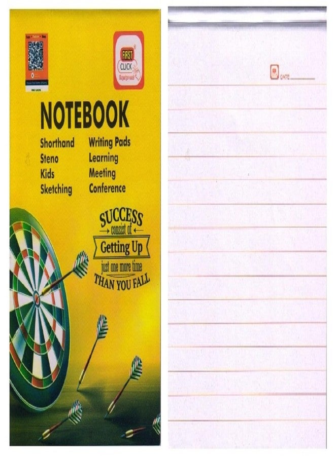 FIRST CLICK® Kids Notebooks for Writing Shorthand Steno Notebook | Doctors Prescription Pad | Writing Notepad | 160 Pages per Booklet | Pack of 2 | 68 GSM Paper | Both Side Ruled | 12.2 x 18 cm Learning, Meetings, Conferences, Sketching, Kids Note Books - Image 2