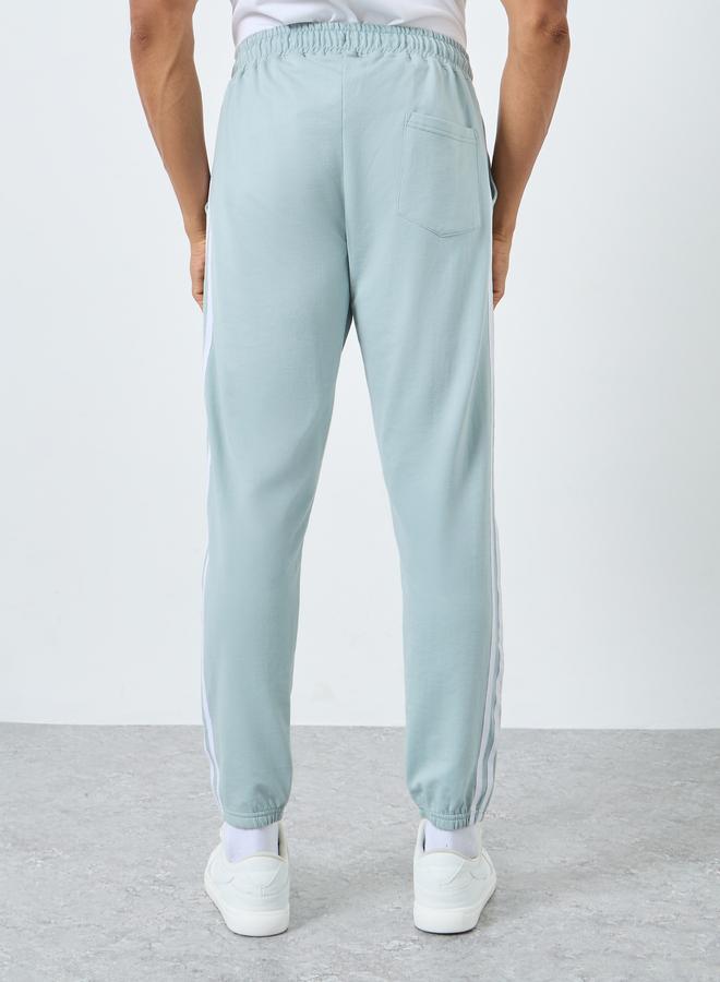 Styli Men Slim Fit Terry Joggers with Side Taping - Image 4
