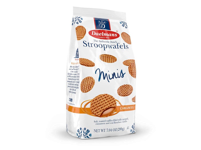 DAELMANS Stroopwafels, Dutch Waffles Soft Toasted, Pack of 3, Caramel, Office Snack, Mini Size, Kosher Dairy, Authentic Made In Holland, Bag of Mini Stroopwafels, 7.04oz (3 Pack) - Image 3