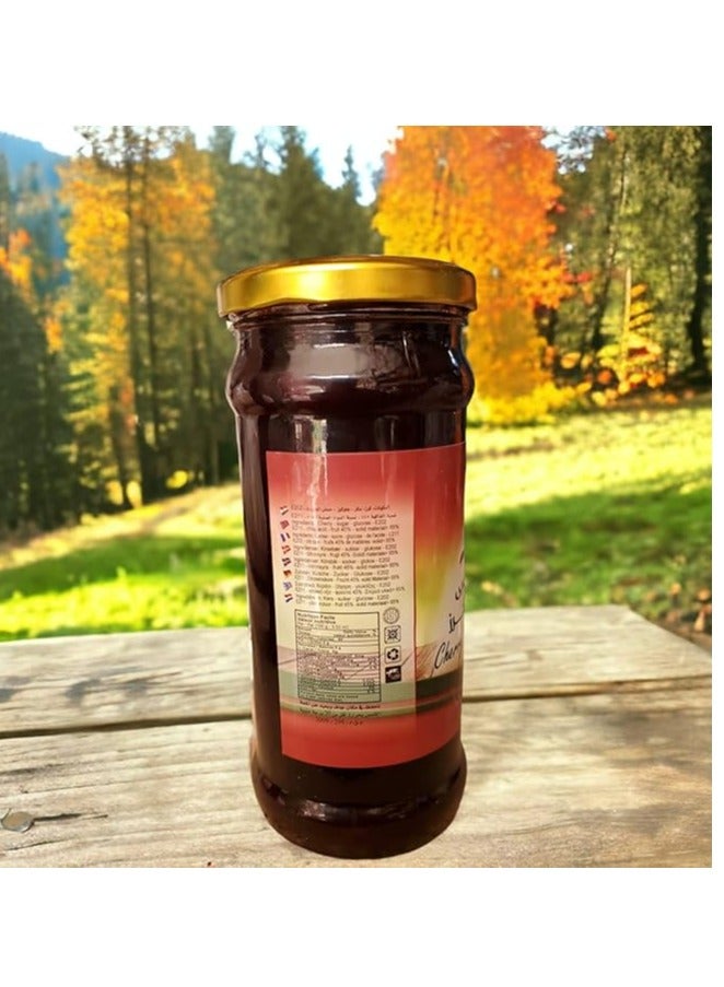 Nebras Natural Cherry Jam with Cherry Kernels - 450 gm - Image 3