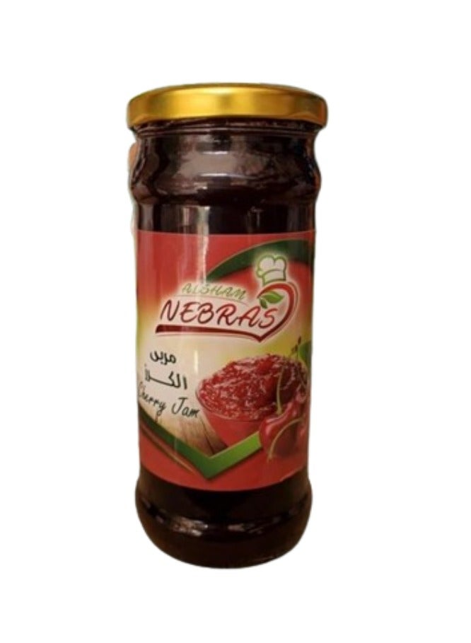 Nebras Natural Cherry Jam with Cherry Kernels - 450 gm - Image 1