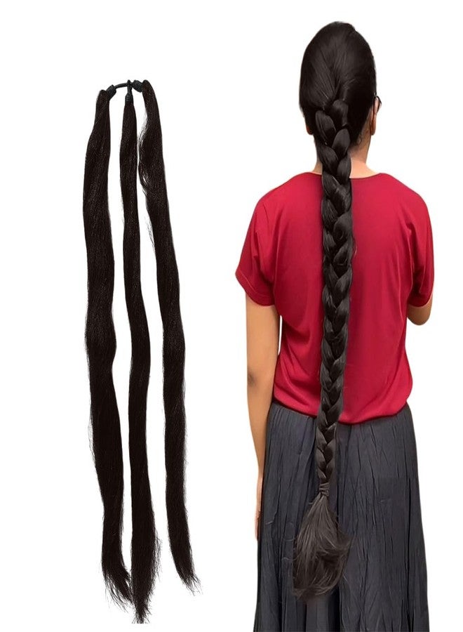 BLUSHIA Cold Fusion Hair Extension Styles Parandi Hair Extension Synthetic Parandi Choti For Women And Girls (Brown Color) - Image 1