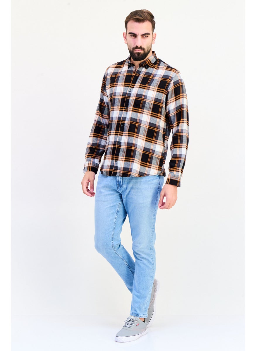 Jack Jones Men Regular Fit Checkered Long Sleeves Casual Shirt, Multicolor  - Image 2