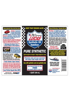 LUCAS OIL Pure Synthetic Oil Stabilizer  - Image 2