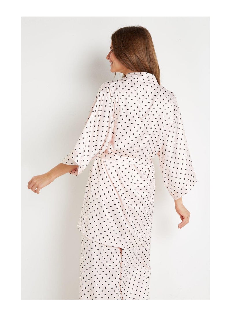 Wallis - Spot Print Satin Robe - Image 1