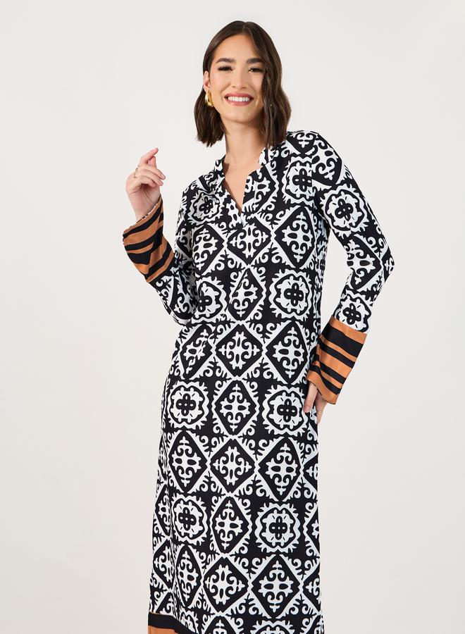 Styli Geometric Print Dress  - Image 2