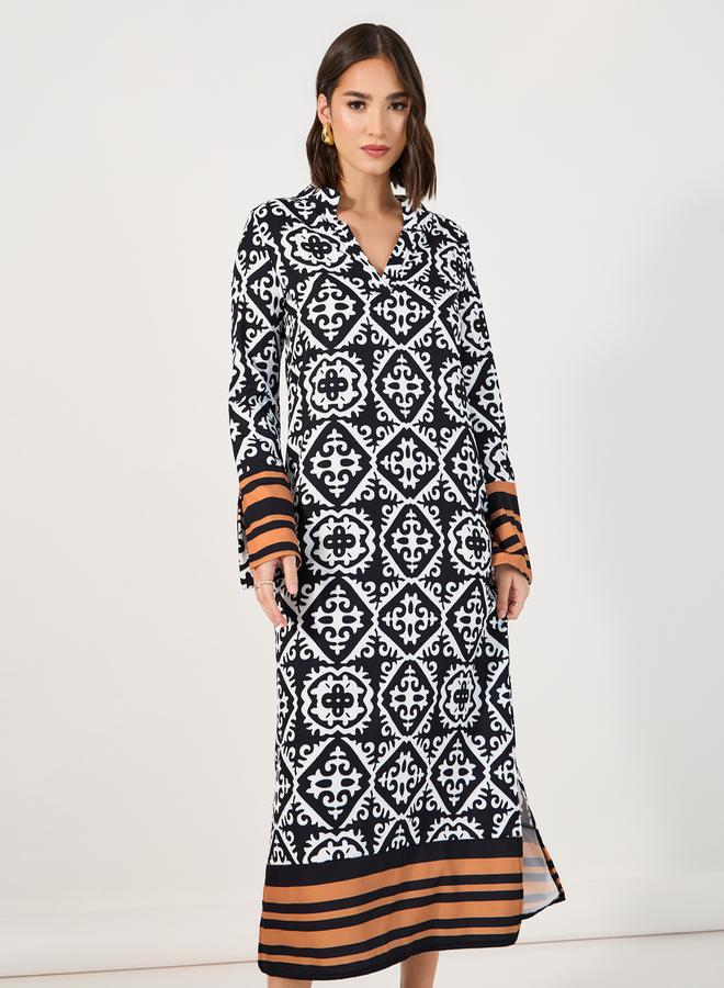 Styli Geometric Print Dress  - Image 4