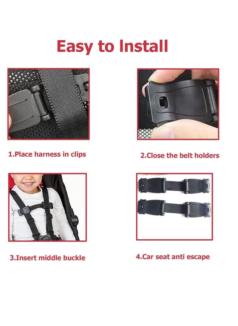 Gonice 2 Pack Car Seat Anti Escape Harness Chest Clip, Safety Strap Prevent Children/Kids Taking Their Arms Out of Child Car Seat/High Chairs/Strollers/Baby Reins  - Image 4
