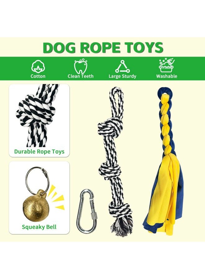 GRETMIX Tether Tug Outdoor Dog Toy, Interactive Exercise Game in Yard, Tether Tug with 2 Rope Toy and Bell for Large Medium Small Dog, Pull Chase and Tug of War - Image 5