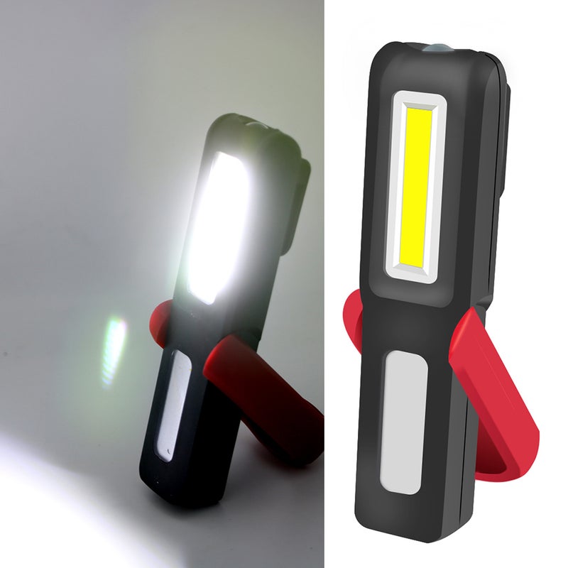 مصباح عمل LED COB قابل لإعادة الشحن عبر USB ومحكم مغناطيسي - مصباح يدوي محمول - مصابيح ليلية - مصباح خياري بحواف خارجية ومقلعة تعليق للخيم - Image 1