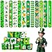 DimiGlobal St Patricks Day Slap Bracelets Bulk Saint Patricks Day bracelets for Kids Shamrock Snap Bracelets St Pattys Day Party Favor Supplies Holiday Gifts Classroom Prizes Goodie Bag Stuffers 24 - Image 2