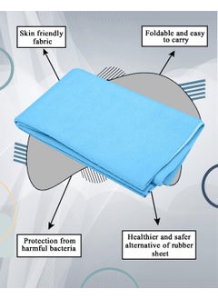 BTfash BTfash Baby Waterproof Reusable Super Soft Fast Drying Mattress Protector Small Cobalt  - Image 5