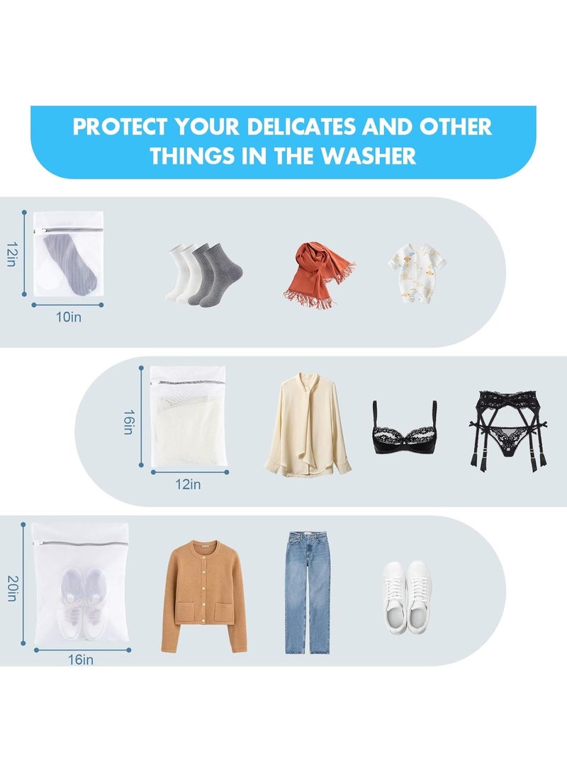 Mesh Laundry Bags for Delicates Durable Protective Wash Bags Travel Storage Bags for Intimates Lingerie,5PCS（2M,2L,1 Bra Bags） - Image 4