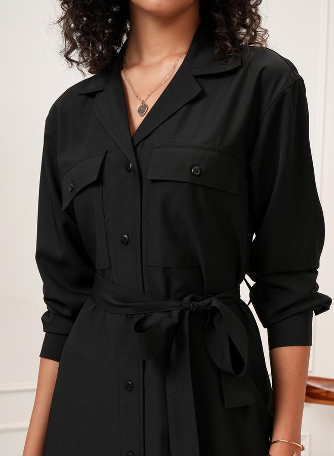 Tokyo Talkies Belted Shirt Dress  - Image 4