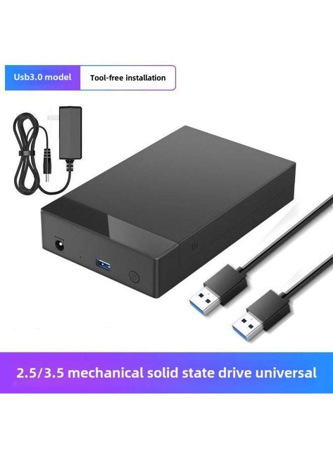 3.5 Inch Hard Disk Box Mobile External Reader Serial Port SSD Solid State Mechanical Hard Disk Universal SATA To USB3.0-Color:2.5/ 3.5inch Universal Hard Drive Box -additional Type-c Mobile Phone Adapter