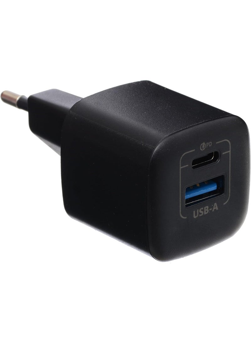 جي باور شاحن G-Power GP-C2 بقوة 20 واط بمنفذي USB (USB-A و USB-C) يدعم تقنية الشحن السريع Qualcomm Quick Charge 3.0، متوافق مع أجهزة iPhone 14/14 Plus/14 Pro/14 Pro Max/13، و Galaxy، و Pixel 4/3، و iPad - أسود - Image 3