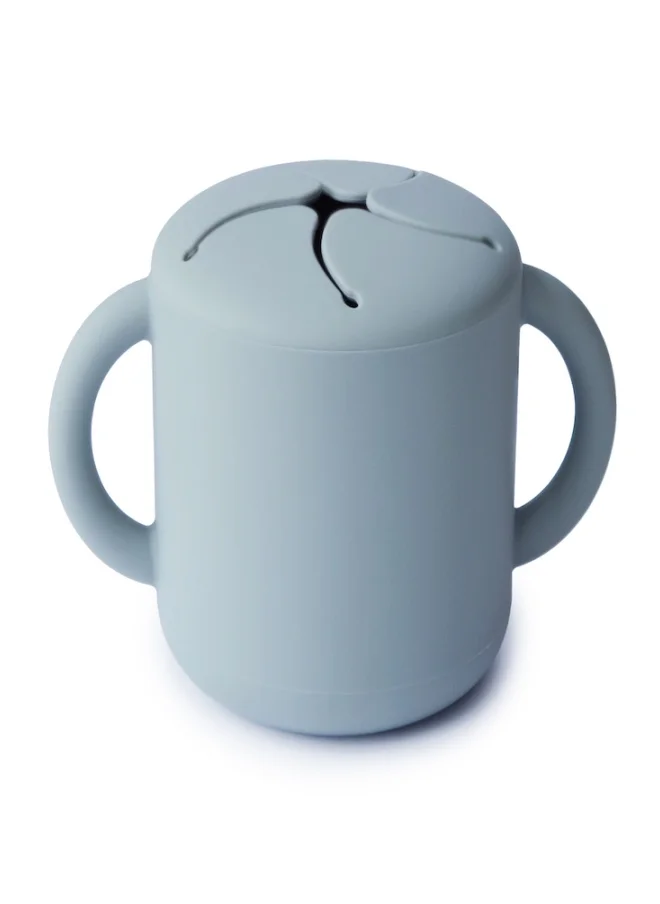 mushie Silicone Snack Cup Powder Blue