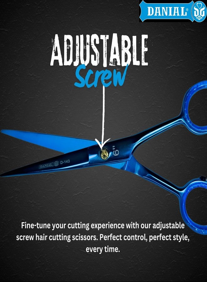 DANIAL Scissors for Hair Cutting Trimming Professional Salon Barber Scissors TITANIUM COATED Special Edge Shears Personal Home Hair Cutting Tools Stainless Steel Men Women Unisex - Image 3