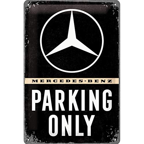 Nostalgic Art Nostalgic-Art Retro tin sign, 7.9" x 11.8", Mercedes-Benz – Parking Only – Gift idea for Mercedes-Benz fans, Official License Product (OLP), made of metal, vintage design - Image 4