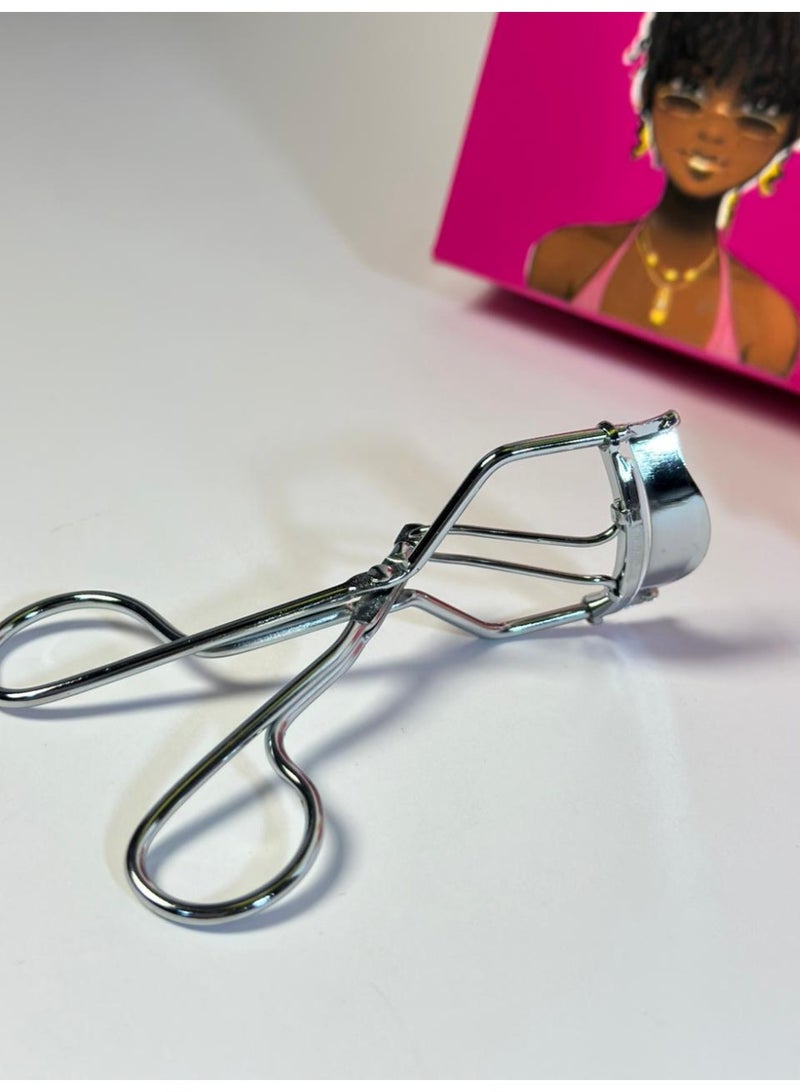 أداة تجعيد الرموش المحمولة، أداة تجعيد الرموش باللون الفضي - Image 1