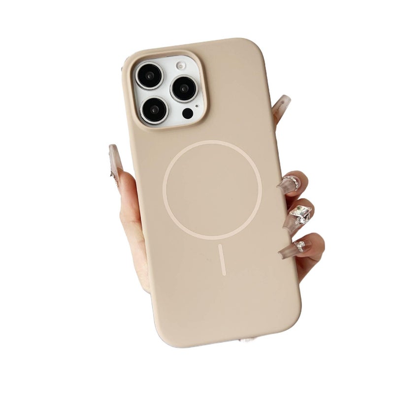 Silicone MagSafe Case for iPhone 14 / 14 Plus / 14 Pro / 14 Pro Max with Strong Magnetic and Anti-Slip Grip plus Shockproof plus Scratch Resistant plus Drop Protection in Desert Gold - Veloris - Image 1