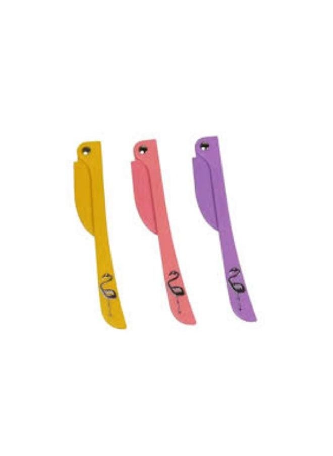 Feather 3-Piece Flamingos Ladies Razor For Facial And Body Hair  - Image 2
