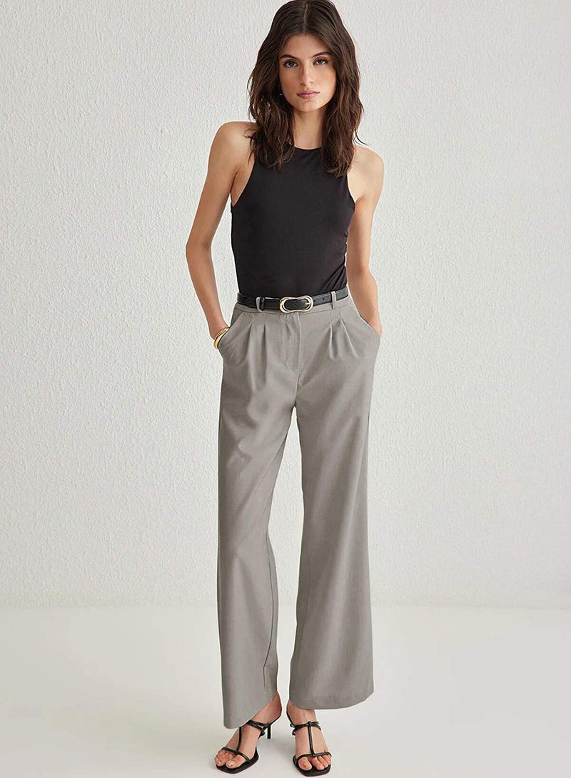 trendyol High Waist Ribbed Flare Leggings - Spanish Leg, Elastic Waist, - Image 4