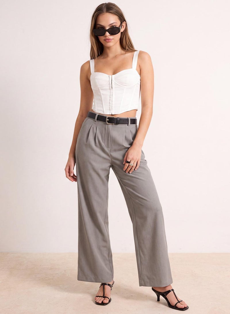 trendyol High Waist Ribbed Flare Leggings - Spanish Leg, Elastic Waist, - Image 2
