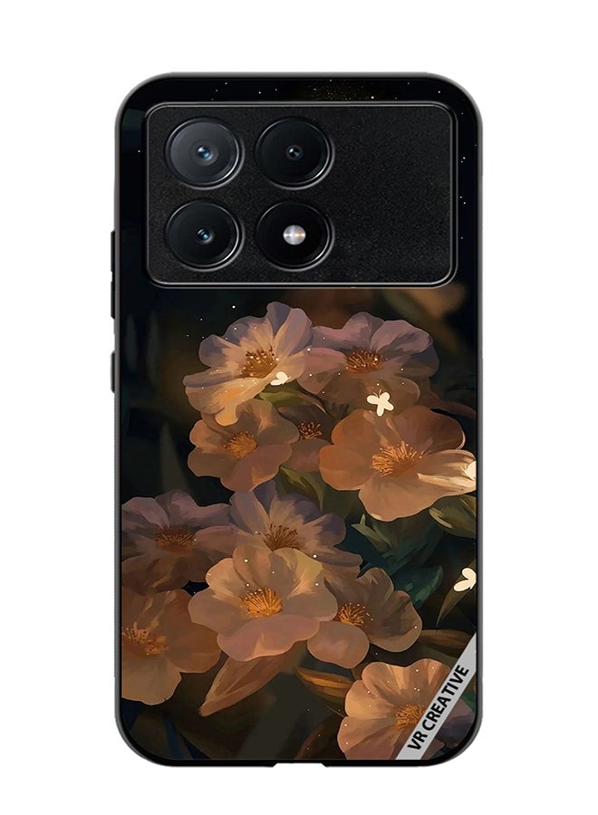 VR CREATIVE Protective Case Cover For Xiaomi Poco X6 Pro Flower With Butterfly Design Multicolour - Image 1