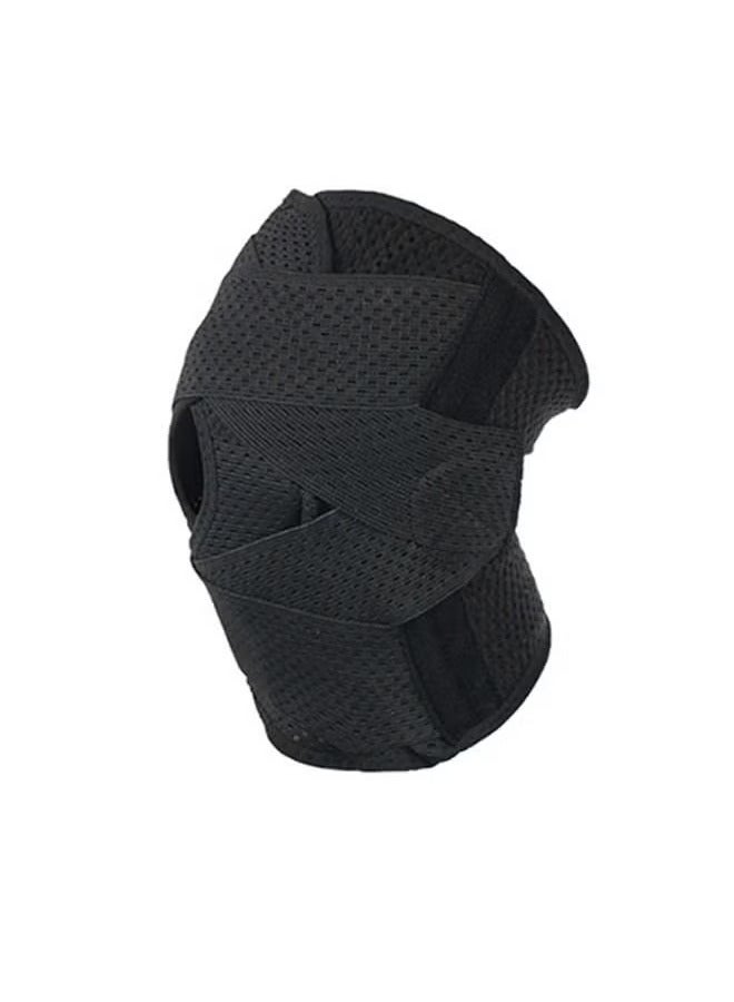 دعامة الركبة مع مثبتات جانبية لتمزق الغضروف المفصلي آلام الركبة ACL MCL التهاب المفاصل التعافي من الإصابات ، دعم الركبة القابل للتنفس القابل للتعديل للرجال والنساء (أسود ، 1 قطعة) - Image 5