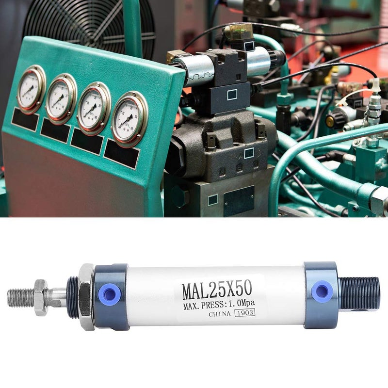 Double Acting Mini Pneumatic Air Cylinder 25mm Bore 50mm Stroke Hub 50mm - Image 3