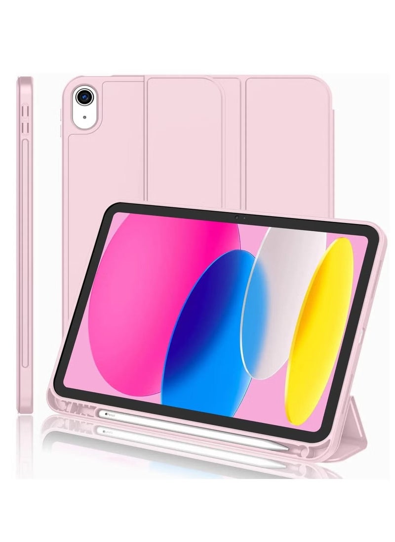 JAJEEK Case for iPad 10th Generation 10.9 Inch (2022 Model) – Slim Stand Hard Back Shell Cover with Auto Wake/Sleep Function, Durable Protection, Lightweight, and Stylish – Precise Cutouts for Easy Access to Ports, Buttons & Camera – Perfect Fit for iPad 10.9” 10th Gen (Pink) - Image 1