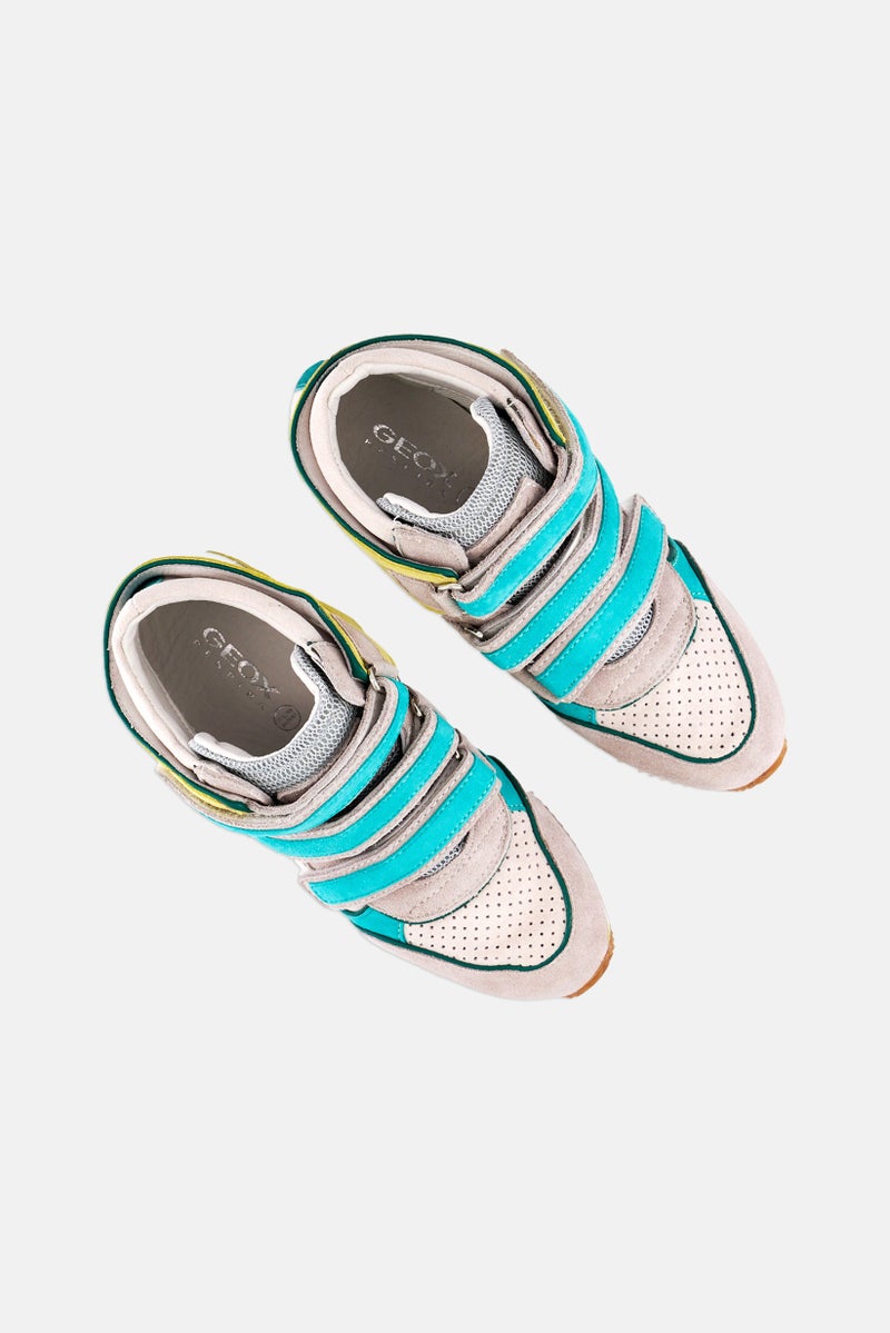 GEOX Women Thrill Velcro Closure Casual Shoes, Grey - Image 2