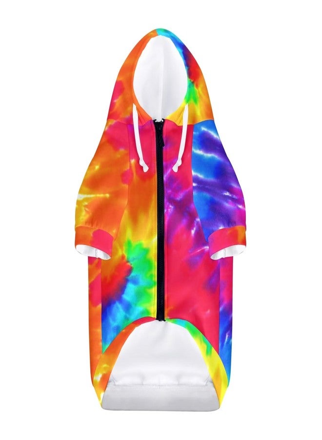 Howilath Dog Sweaters with Hat, Tie-dye Rainbow Soft and Warm Sweater for Small to Large Dogs & Cats - S - Image 3