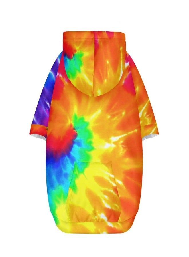 Howilath Dog Sweaters with Hat, Tie-dye Rainbow Soft and Warm Sweater for Small to Large Dogs & Cats - S - Image 5