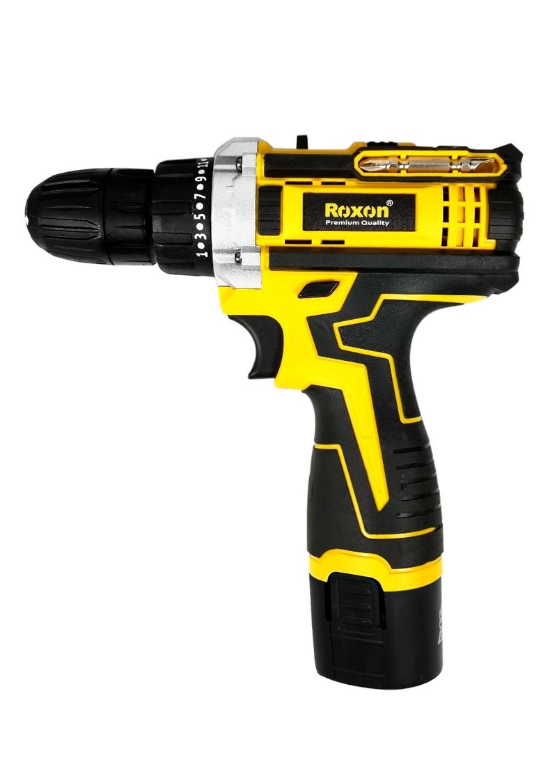 روكسون مجموعة أدوات روكسون عالية الجودة مكونة من 59 قطعة بطارية ليثيوم أيون 12 فولت، 1300 مللي أمبير في الساعة، 220-240 فولت 50-60 هرتز مع صندوق أدوات 59 قطعة - RX12VCD - Image 3